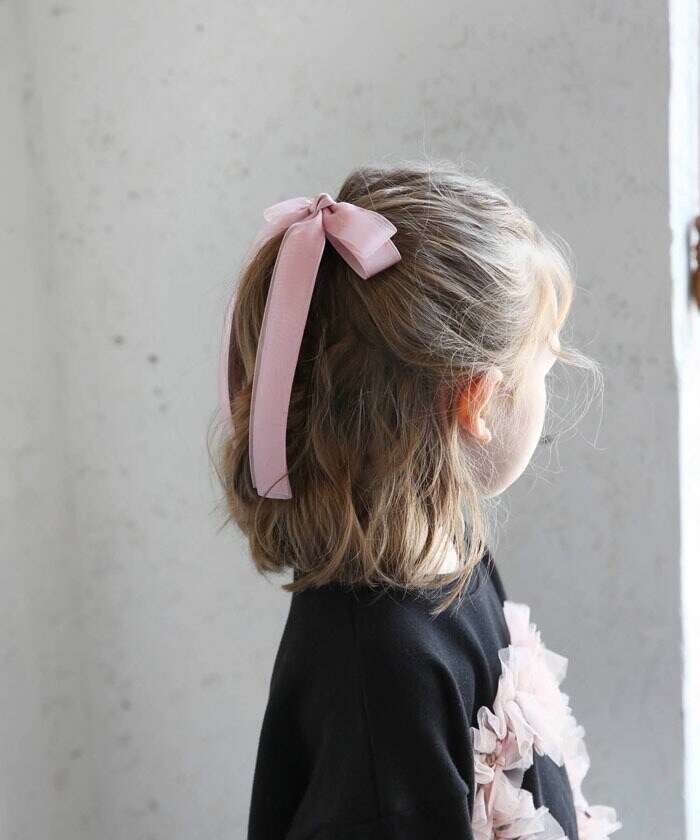 キッズ ヘアゴム リボン 通販 ひらひら 68402302 カノンリボンヘアゴム