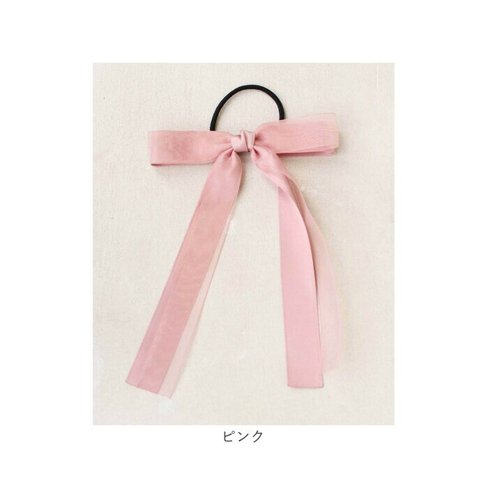 キッズ ヘアゴム リボン 通販 ひらひら 68402302 カノンリボンヘアゴム