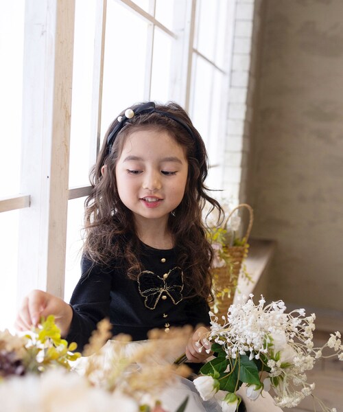 Rora カチューシャ キッズ 通販 エバー パール 髪飾り 髪留め 髪どめ ヘアアクセサリー ヘアバンド ヘッドドレス 子供 女の子 リボン サテン 結婚式 発表会 七五三 フォーマル 可愛い おし_6