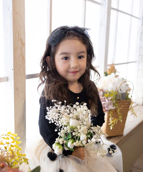 Rora カチューシャ キッズ 通販 エトワール 髪飾り 髪留め 髪どめ ヘアアクセサリー ヘアバンド ヘッドドレス 子供 女の子 リボン 大きめ 透け感 ドット フォーマル カジュアル 結婚式 発表_3