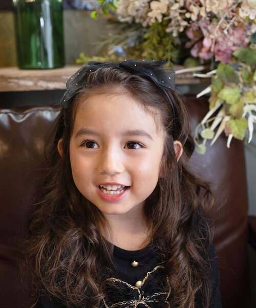 Rora カチューシャ キッズ 通販 エトワール 髪飾り 髪留め 髪どめ ヘアアクセサリー ヘアバンド ヘッドドレス 子供 女の子 リボン 大きめ 透け感 ドット フォーマル カジュアル 結婚式 発表_7