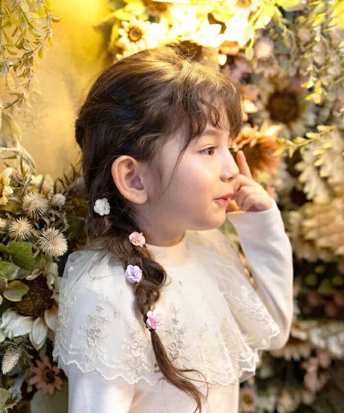 Rora �w�A�N���b�v �L�b�Y 2�Z�b�g �ʔ� ���[�Y���� ���� �t�����[ ���C���X�g�[�� �w�A�[�N���b�v ���ǂ� ������ �w�A�A�N�Z�T���[ ������ �q�� ���̎q ��l���ۂ� ������ ���w�� ������_8