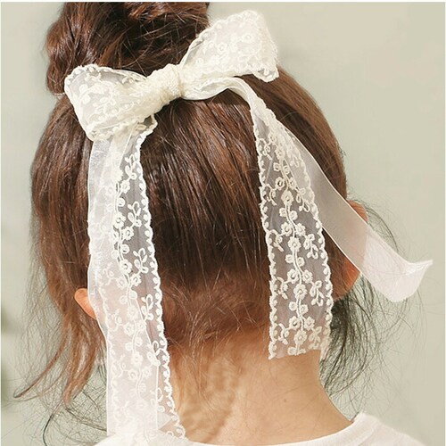 ブラック RORA ヘアゴム 通販 ローラ エレノア 髪ゴム ヘアアクセサリー 髪飾り キッズ 子供 子ども こども 女の子 女子 リボン レース 大きい 大きめ おしゃれ かわいい フォーマル 入園_1