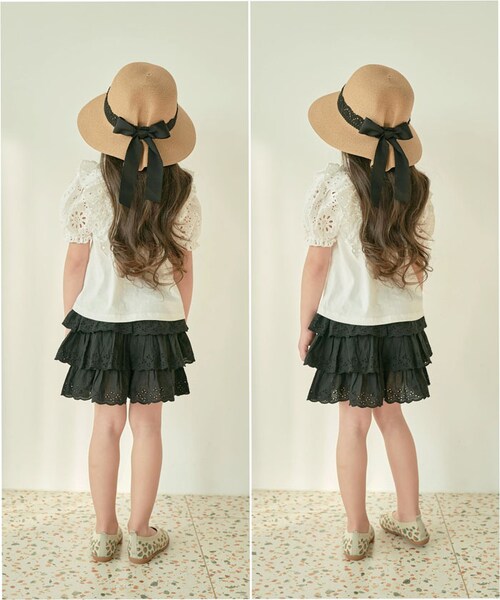 麦わら帽子 キッズ 女の子 通販 ストローハット 麦わら 帽子 リボン ストロー ハット 子供 こども 子ども カジュアル ナチュラル 夏 春夏 おでかけ お出かけ 夏休み 旅行 かわいい おしゃれ _6