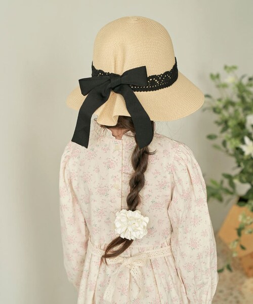 麦わら帽子 キッズ 女の子 通販 ストローハット 麦わら 帽子 リボン ストロー ハット 子供 こども 子ども カジュアル ナチュラル 夏 春夏 おでかけ お出かけ 夏休み 旅行 かわいい おしゃれ _11