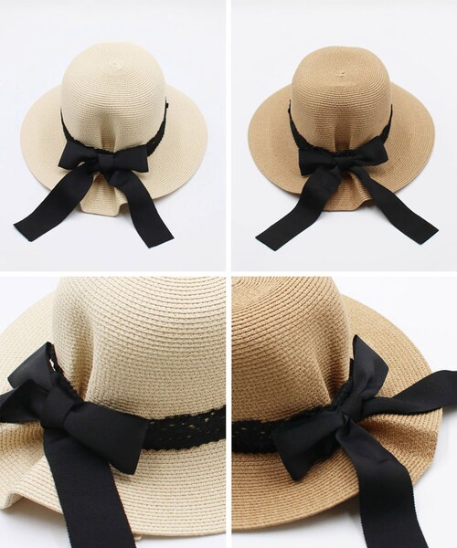 麦わら帽子 キッズ 女の子 通販 ストローハット 麦わら 帽子 リボン ストロー ハット 子供 こども 子ども カジュアル ナチュラル 夏 春夏 おでかけ お出かけ 夏休み 旅行 かわいい おしゃれ _13