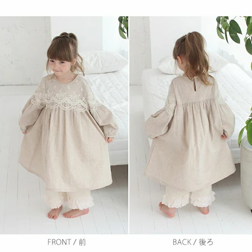 パジャマ キッズ 綿100 パンツのみ 通販 ズボンだけ 女の子 子供 こども 子ども フリル レース かわいい おしゃれ 可愛い オシャレ 春 夏 秋 ルームウェア ナイトウェア ルームウエア ナイ_4