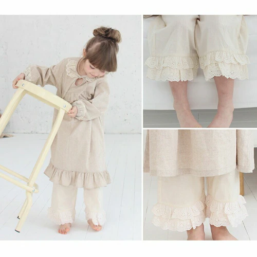 パジャマ キッズ 綿100 パンツのみ 通販 ズボンだけ 女の子 子供 こども 子ども フリル レース かわいい おしゃれ 可愛い オシャレ 春 夏 秋 ルームウェア ナイトウェア ルームウエア ナイ_6
