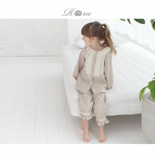 �p�W���} �O�J�� ���̎q �L�b�Y �ʔ� �Z�b�g�A�b�v 10006256 �㉺�Z�b�g ���� �㉺ ���Y�{�� ���[�X �t���� ��100 �i�`������ �x�[�W�� ������� ���킢�� �I�V���� ���� ���[���E_3