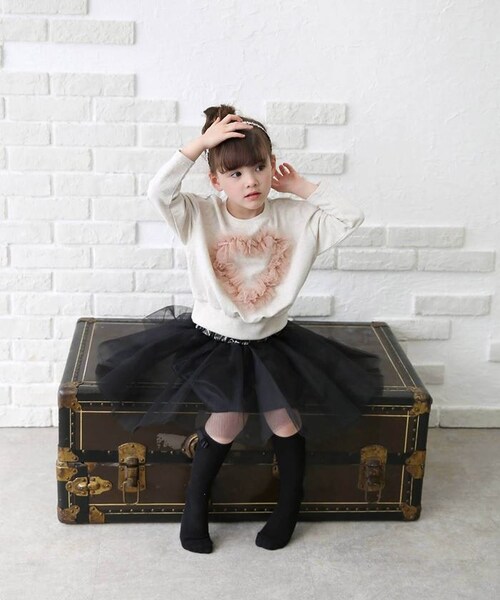 �L�b�Y �g���[�i�[ ���̎q �ʔ� �X�E�F�b�g 73032402 �v���I�[�o�[ �X�G�b�g ��100% �R�b�g�� ���� ���w�� �W���j�A �ʊw �t���� �n�[�g �H�~ �t �H ���킢�� �I�V���� ���� ��_3