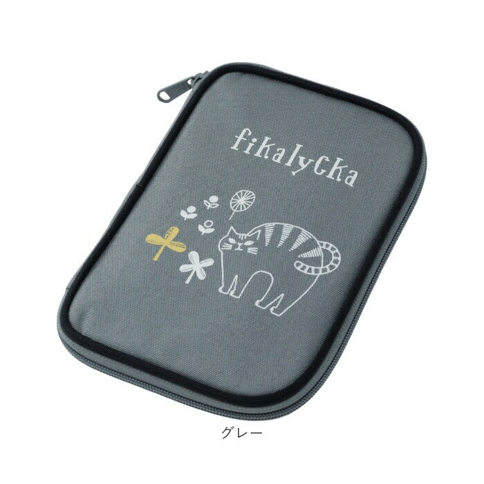 グレー fikalycka マルチケース フィーカリュッカ 通販 母子手帳ケース