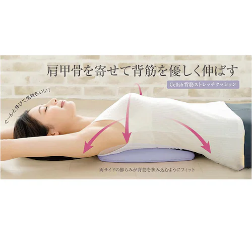 肩甲骨 ストレッチクッション 通販 Cellsh 背筋矯正枕 背中枕 背筋矯正 ストレッチピロー 猫背 巻き肩 クッション 肩甲骨ストレッチクッション 背筋クッション 男女共用 健康器具 室内 自宅 _7