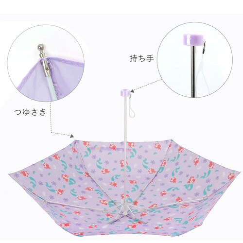 傘 子供用 50センチ 通販 折りたたみ傘 男の子 女の子 こども用 安全 ろくろ ガード 50cm 軽量 キャラクター ディズニー アリエル アナ雪 モンスターズインク トイストーリー スヌーピー _2