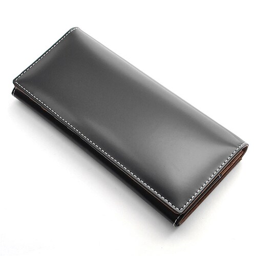 ブラック 長財布 メンズ ブランド 通販 長 財布 ロングウォレット さいふ サイフ ウォレット 革 レザー 本革 馬革 かぶせ おしゃれ オシャレ 男性 ブラックダイヤ BEAMZ SQUARE ビ_12
