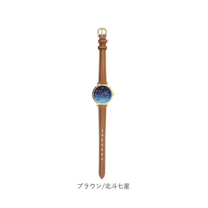 ネイビー/カシオペア座 腕時計 レディース 革ベルト 通販 ベルト