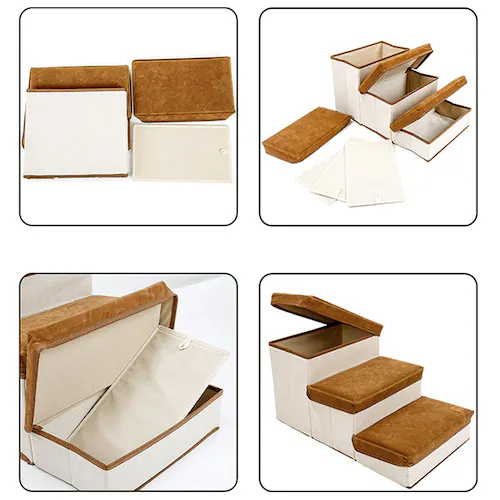 ペットスロープ ドッグステップ 通販 犬 スロープ 犬用 ペット の 階段 ソファ ステップ 踏み台 収納ボックス ベッド 小型犬 シニア 犬高齢犬 介護用品 インテリア おしゃれ グッズ ペットグッ_4