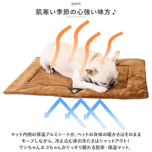 ペットマット 秋冬 通販 ベッド マット クッション 犬 犬用 いぬ Lサイズ 猫 ネコ ねこ 防寒 滑り止め 保温 寒さ対策 ふわふわ 綿 シンプル 室内 屋外 車 ケージ ケアマット 漏れ防止 ペ_2