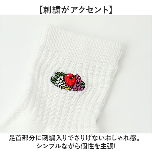 ホワイト 25-27cm fruit of the loom ソックス メンズ 3足セット 通販 靴下 くつした くつ下 メンズソックス メンズ靴下 クオーター丈 3足 セット ワンポイント 紳士 男_4
