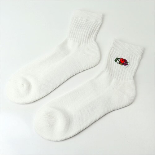 ホワイト 25-27cm fruit of the loom ソックス メンズ 3足セット 通販 靴下 くつした くつ下 メンズソックス メンズ靴下 クオーター丈 3足 セット ワンポイント 紳士 男_6