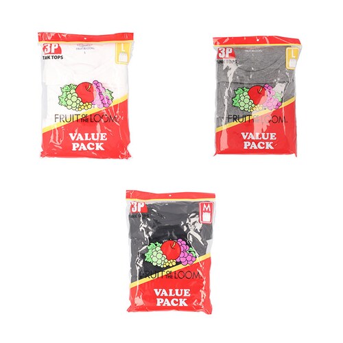 �t���[�c�I�u�U���[�� �^���N�g�b�v �ʔ� FRUIT OF THE LOOM 3���Z�b�g �m�[�X���[�u �����Y �g�b�v�X �C���i�[ ���Ȃ� �V���v�� �J�W���A�� ������� �j�����p �����Y�t�@�b�V����_13