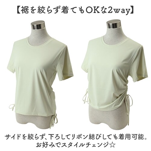 ヨガ トップス 通販 ヨガウェア ヨガトップス 半袖Tシャツ トレーニングウェア フィットネスウェア 半袖 Tシャツ ピラティス ホットヨガ おしゃれ かわいい レディース 女性 無地 シンプル Uネ_5
