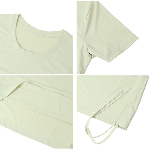 ヨガ トップス 通販 ヨガウェア ヨガトップス 半袖Tシャツ トレーニングウェア フィットネスウェア 半袖 Tシャツ ピラティス ホットヨガ おしゃれ かわいい レディース 女性 無地 シンプル Uネ_11