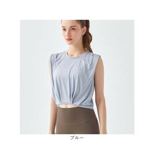 ヨガウェア タンクトップ トップス 通販 スポーツウェア トレーニングウェア フィットネスウェア クロップド丈 レディース かわいい 吸収 速乾 ヨガ ピラティス エクササイズ ヨガ用品 ジム フィッ_15