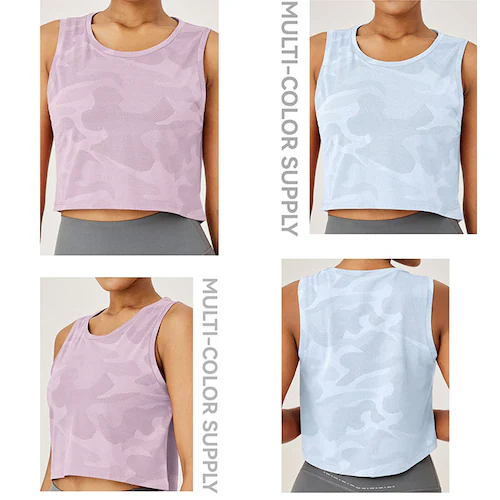 タンクトップ レディース 通販 スポーツ ショート丈 トップス ヨガウェア おしゃれ ノースリーブ ランニング フィットネス スポーツウェア ジム 運動 ウェア ヨガ ピラティス トレーニング 通気性_7