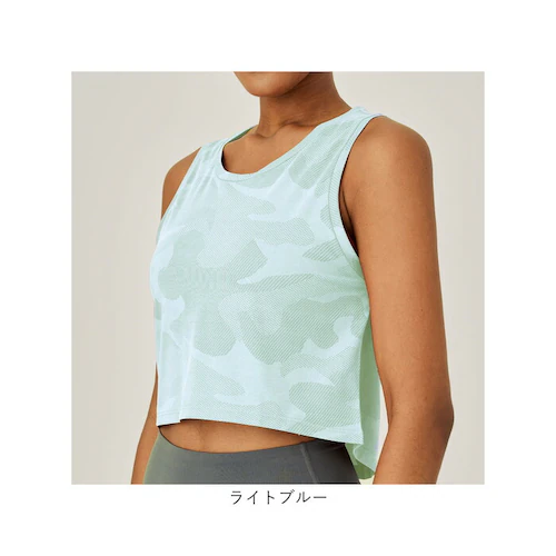 タンクトップ レディース 通販 スポーツ ショート丈 トップス ヨガウェア おしゃれ ノースリーブ ランニング フィットネス スポーツウェア ジム 運動 ウェア ヨガ ピラティス トレーニング 通気性_15