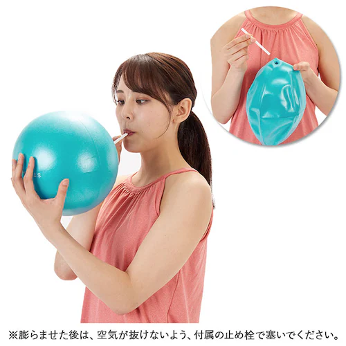 バランスボール 通販 エクササイズボール ミニ 22cm ピラティスボール ヨガボール フィットネス トレーニング ブランド tone トーン グリーン ピンク 4589594851978 45895_6