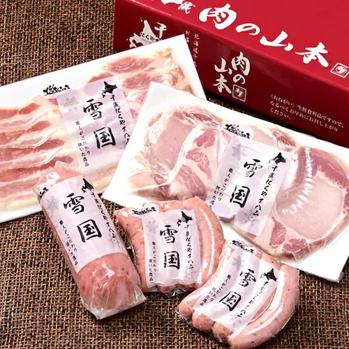 雪国ハムギフトA (5点/粗挽きウインナー/冷蔵品) ハム ギフト 贈り物 お祝 お礼 内祝い プレゼント_1