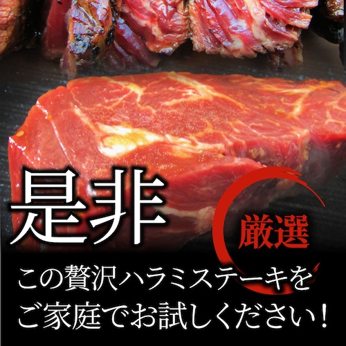 【しゃぶまる】ステーキ ハラミ 牛ハラミ ブロック 焼肉 (タレ漬け)500g(250g×2)_17