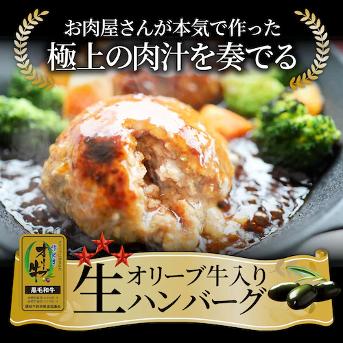 【しゃぶまる】オリーブ牛 手作り ハンバーグ 150g×6個 ソース付き_2