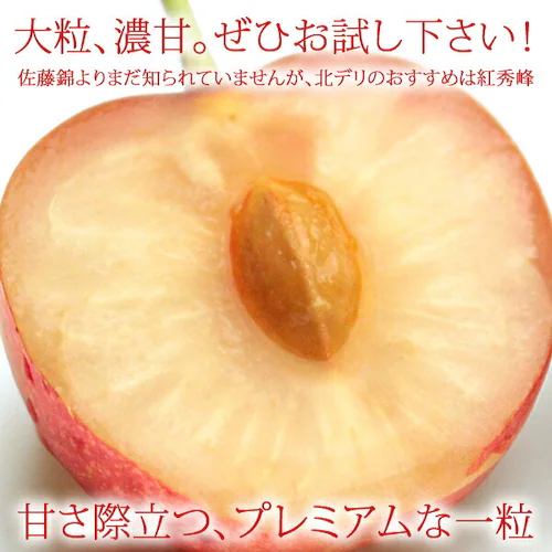 【今季食べ納め】山形県産 さくらんぼ 紅秀峰 500g (秀品/Lサイズ/ばら詰め/クール便) べにしゅうほう お中元 ギフト 贈り物 お祝 内祝 ご家庭用 果物 フルーツ 山形県直送 お取り寄せ_3