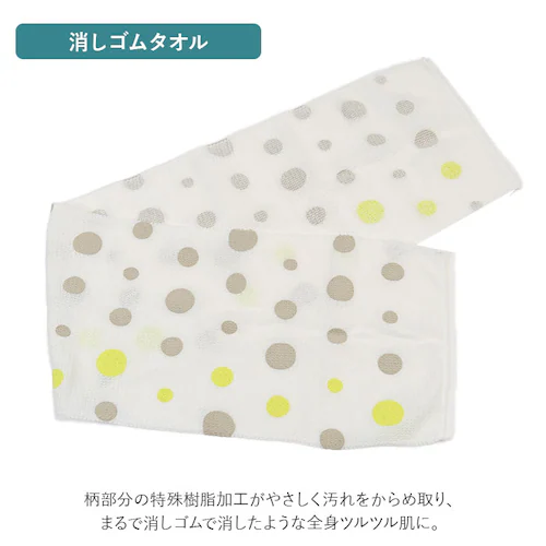 ボディタオル 綿 通販 浴用タオル ロング 長め 全身つるんっと消しゴムタオル お風呂 バスグッズ スキンケア ボディケア 全身 角質 うぶ毛 ムダ毛 ひじ ひざ 背中 お尻 綿55% ナイロン45%_7