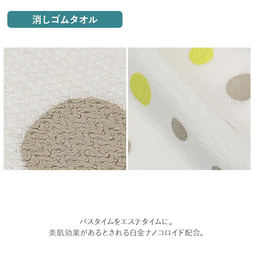 ボディタオル 綿 通販 浴用タオル ロング 長め 全身つるんっと消しゴムタオル お風呂 バスグッズ スキンケア ボディケア 全身 角質 うぶ毛 ムダ毛 ひじ ひざ 背中 お尻 綿55% ナイロン45%_8