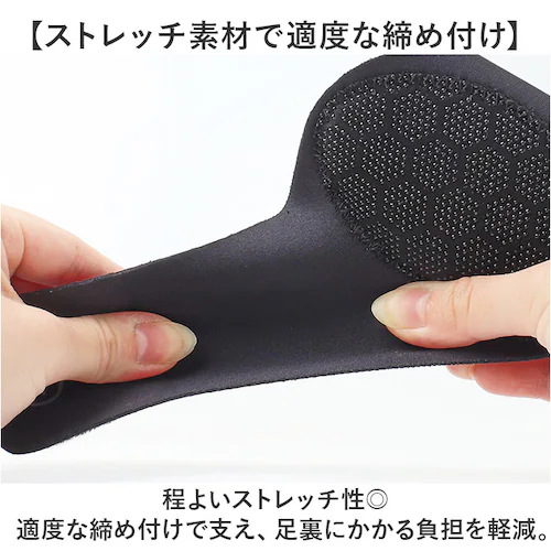 土踏まず 足裏 サポーター 通販 偏平足 負担軽減 土踏まずサポーター アーチサポーター サポート 足裏アーチ 土ふまず フット 足 レディース メンズ 男女兼用 ストレッチ 伸縮 立ち仕事 衝撃緩和_3