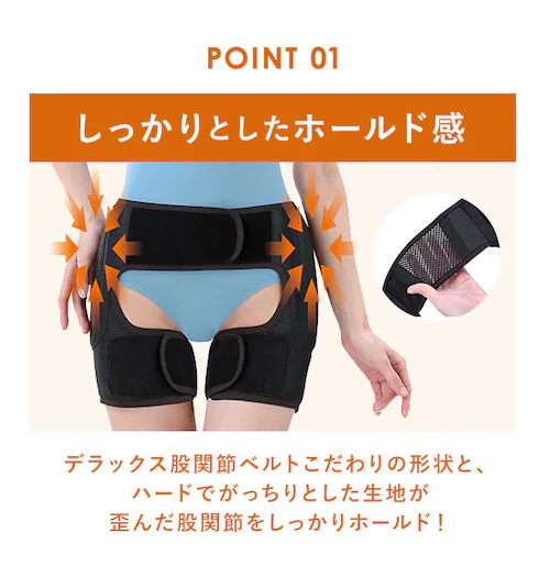 股関節ベルト 通販 デラックス股関節ベルト 両足用 股関節 サポーター ベルト 男女兼用 腰 ベルト 補正 痛み 薄手 歪みケア メッシュ 通気性 腰痛 ゆがみ 両足 運動_5