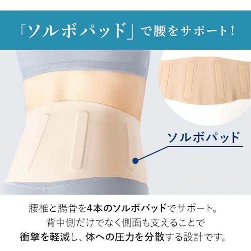 腰サポーター 女性用 通販 日本製 ソルボ 腰ベルト 腰用サポーター サポートベルト 薄い 薄型 腰用コルセット 巻くだけ 装着簡単 快適 動きやすい レディース 通気性 腰コルセット 男女兼用 女性_3