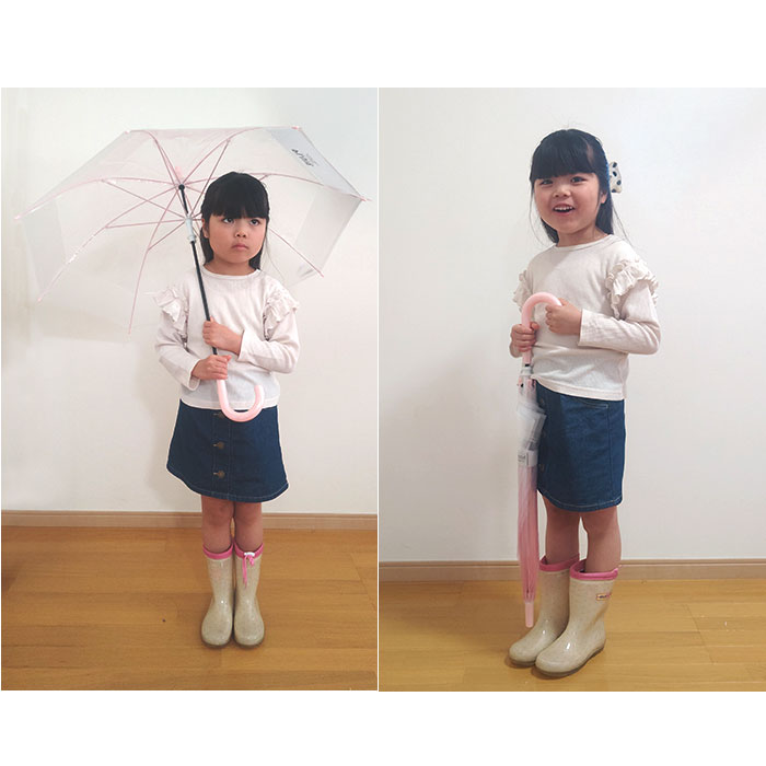 グラデーションバイカラーサックス キッズ 女の子 傘 50cm 男の子 通販