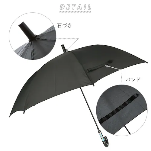 傘 子供用 通販 男の子 女の子 ジャンプ傘 長傘 55cm 軽い 軽量 グラスファイバー骨 丈夫 2コマ透明窓 無地 通学 登校 置き傘 ジュニア 子ども傘 傘 雨具_1