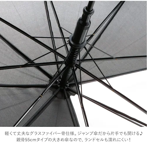 傘 子供用 通販 男の子 女の子 ジャンプ傘 長傘 55cm 軽い 軽量 グラスファイバー骨 丈夫 2コマ透明窓 無地 通学 登校 置き傘 ジュニア 子ども傘 傘 雨具_4