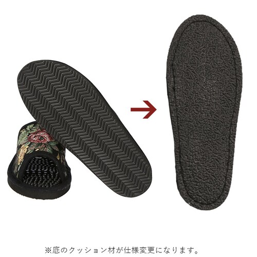 健康サンダル レディース 通販 足ツボ サンダル 足つぼ ルームシューズ スリッパ ゴブラン織り おしゃれ かわいい フラワー 花柄 日本製 足の裏 雑貨 インテリア カワサキ【代引き不可】_3