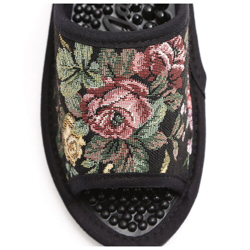 健康サンダル レディース 通販 足ツボ サンダル 足つぼ ルームシューズ スリッパ ゴブラン織り おしゃれ かわいい フラワー 花柄 日本製 足の裏 雑貨 インテリア カワサキ【代引き不可】_7