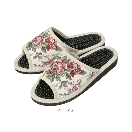 健康サンダル レディース 通販 足ツボ サンダル 足つぼ ルームシューズ スリッパ ゴブラン織り おしゃれ かわいい フラワー 花柄 日本製 足の裏 雑貨 インテリア カワサキ【代引き不可】_9