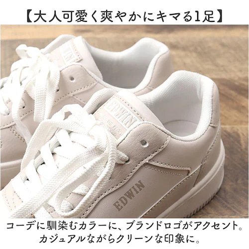 EDWIN スニーカー EDW4324 エドウィン 通販 レディース ローカットスニーカー 軽量 厚底スニーカー 歩きやすい シューズ 靴 くつ クツ カジュアルシューズ おしゃれ かわいい シンプル_7