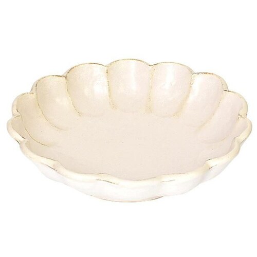 ホワイト 美濃焼 小鉢 通販 日本製 小皿 中鉢 美濃 焼 16cm 取り皿 副菜 取皿 和食器 おしゃれ モダン かわいい 花形 花型 お花 サラダ デザート 電子レンジ対応 食洗機対応 朝食 おや_1