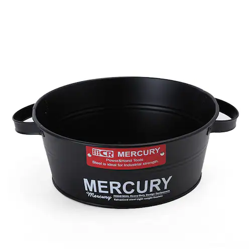 マーキュリー バケツ 通販 ブリキバケツ 雑貨 おしゃれ MERCURY タブバケツ ブリキ スチール ガーデニング 花壇 寄せ植え 鉢カバー ガレージ カー用品 ゴミ箱 掃除用品_2