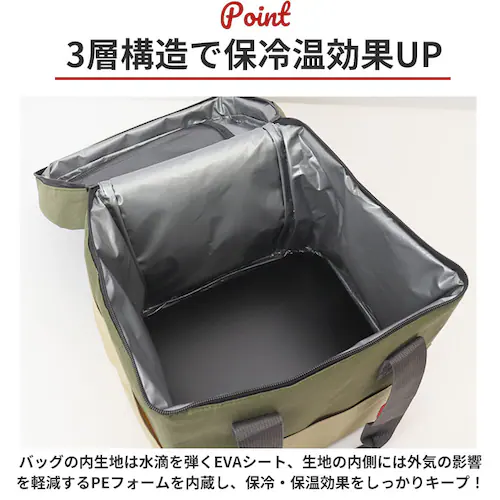 キャンプス CAMPS 保冷バッグ 大容量 通販 ハイエンド保冷温ビッグバッグ クーラーバッグ 保冷バック クーラーバック レジャーバッグ ファスナー 大きめ エコバッグ 大型 お弁当 花見 キャンプ_6