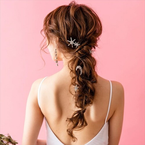 �u���C�_�� �w�A�A�N�Z�T���[ �ʔ� �w�A�s�� 6�{�Z�b�g �� �傫�� �X�^�[���`�[�t �����`�[�t ������� ��l ������ �ԉ� ��I�� �p�[�e�B�[ �񎟉� 2���� �O�B�� �E�F�f�B���O�h���X Star_3